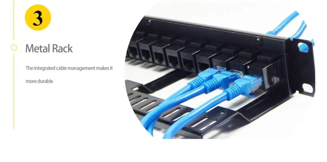 19′ 1u STP Blank Patch Panel 24 Ports RJ45 Keystone Jack Telecom Communication with Back Bar