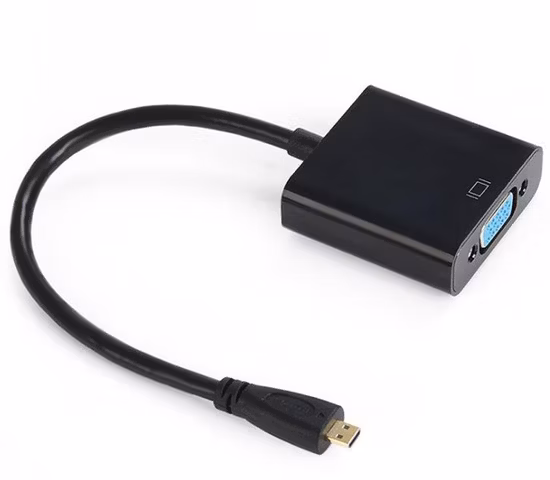 미니 HDMI-VGA 어댑터 금도금 0.15m